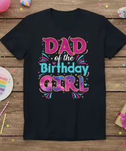 Dad of the Birthday Girl T-Shirt Fun Birthday Party Gift