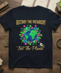Destroy the Patriarchy Not the Planet T-Shirt Feminist Gift