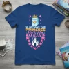 T-shirt with "DO NOT GIVE THIS PRINCESS Milk" text, a milk carton, crown, hearts, and castle graphic