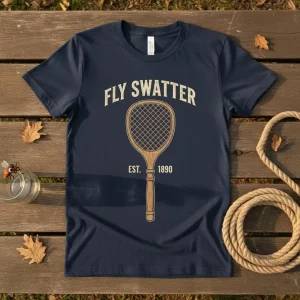 Fly Swatter Est. 1890 vintage design with a retro fly swatter graphic and established date