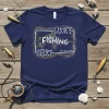 Lucky Fishing Shirt Do Not Wash graphic tee with a marlin illustration and vintage frame