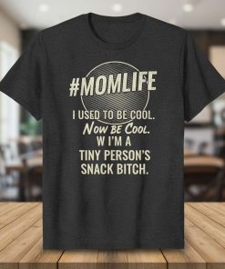 #MOMLIFE I USED TO text design featuring eye-catching typography on quality t-shirt