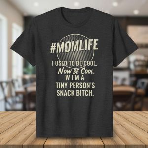 #MOMLIFE I USED TO text design featuring eye-catching typography on quality t-shirt